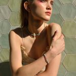 Pulseira prata dourada apatitas com tanzanitas (Organic collection) - Image 2