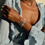 Pulseira prata dourada turquesas com rubis (Organic collection) - Image 2