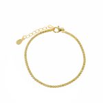 Pulseira prata dourada com zirconias amarelo citrino (Blink collection)