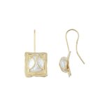 Brincos prata dourada e pérolas moeda (Baroque pearls) - Image 2